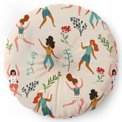 83 Oranges Central Park Zumba Floor Pillow Round