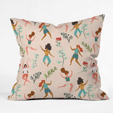 83 Oranges Central Park Zumba Outdoor Throw Pillow