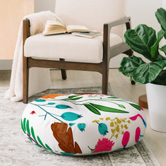83 Oranges Charm Floor Pillow Round