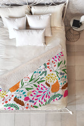 83 Oranges Charm Fleece Throw Blanket