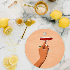 83 Oranges Cheers to Love Cutting Board Round