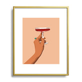 83 Oranges Cheers to Love Metal Framed Art Print