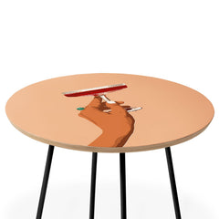 83 Oranges Cheers to Love Round Side Table