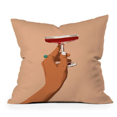 83 Oranges Cheers to Love Outdoor Throw Pillow