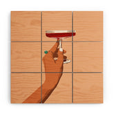 83 Oranges Cheers to Love Wood Wall Mural