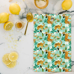 83 Oranges Cheetah Jungle Cutting Board Rectangle