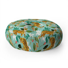 83 Oranges Cheetah Jungle Floor Pillow Round