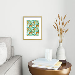 83 Oranges Cheetah Jungle Metal Framed Art Print