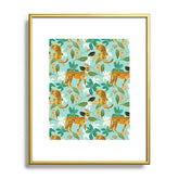 83 Oranges Cheetah Jungle Metal Framed Art Print