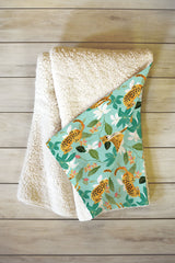 83 Oranges Cheetah Jungle Fleece Throw Blanket