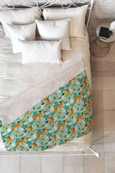 83 Oranges Cheetah Jungle Fleece Throw Blanket