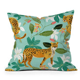 83 Oranges Cheetah Jungle Throw Pillow