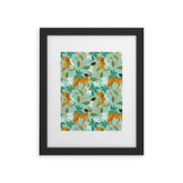83 Oranges Cheetah Jungle Framed Art Print