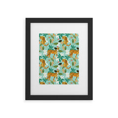 83 Oranges Cheetah Jungle Framed Art Print