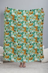 83 Oranges Cheetah Jungle Throw Blanket