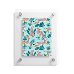 83 Oranges Cheetahs In Grapefruit Grove Floating Acrylic Print