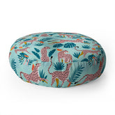 83 Oranges Cheetahs In Grapefruit Grove Floor Pillow Round