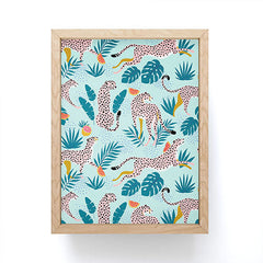 83 Oranges Cheetahs In Grapefruit Grove Framed Mini Art Print