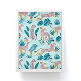 83 Oranges Cheetahs In Grapefruit Grove Framed Mini Art Print