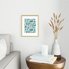 83 Oranges Cheetahs In Grapefruit Grove Metal Framed Art Print