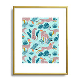 83 Oranges Cheetahs In Grapefruit Grove Metal Framed Art Print