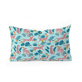83 Oranges Cheetahs In Grapefruit Grove Oblong Throw Pillow