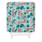 83 Oranges Cheetahs In Grapefruit Grove Shower Curtain