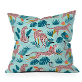 83 Oranges Cheetahs In Grapefruit Grove Throw Pillow