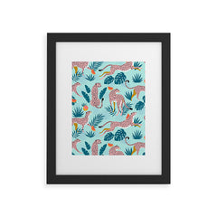 83 Oranges Cheetahs In Grapefruit Grove Framed Art Print