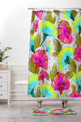 83 Oranges Ecstatic Floral Shower Curtain And Mat