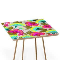 83 Oranges Ecstatic Floral Side Table