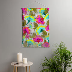83 Oranges Ecstatic Floral Wall Hanging Portrait