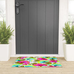 83 Oranges Ecstatic Floral Welcome Mat