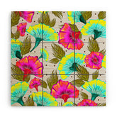 83 Oranges Ecstatic Floral Wood Wall Mural