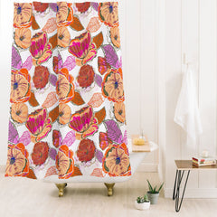 83 Oranges Fall Flora Shower Curtain