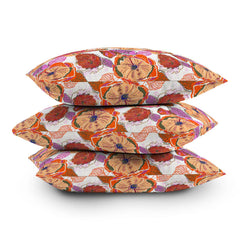 83 Oranges Fall Flora Throw Pillow
