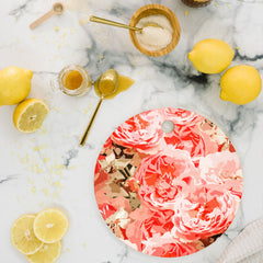 83 Oranges Fiona Floral Cutting Board Round
