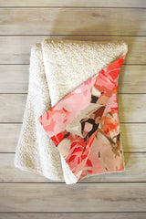 83 Oranges Fiona Floral Fleece Throw Blanket