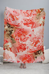 83 Oranges Fiona Floral Throw Blanket