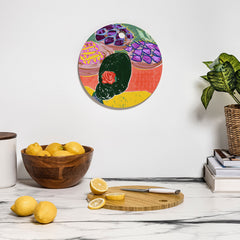 83 Oranges Fish Market Cutting Board Round