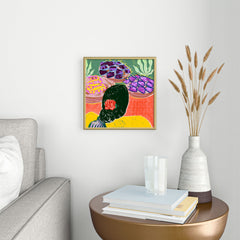 83 Oranges Fish Market Square Metal Framed Art Print