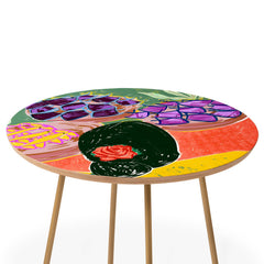 83 Oranges Fish Market Round Side Table