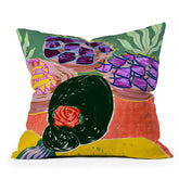 83 Oranges Fish Market Outdoor Throw Pillow