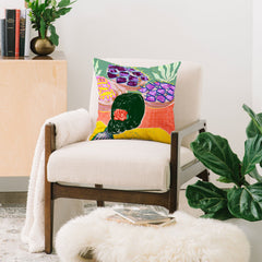 83 Oranges Fish Market Throw Pillow