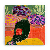 83 Oranges Fish Market Wood Wall Mural