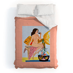 83 Oranges Fishy Shananigans Art Comforter