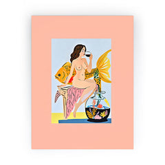 83 Oranges Fishy Shananigans Art Mini Art Print