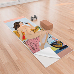 83 Oranges Fishy Shananigans Art Yoga Towel
