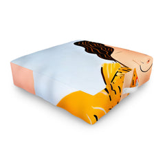 83 Oranges Fishy Shananigans Art Outdoor Floor Cushion