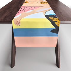 83 Oranges Fishy Shananigans Art Table Runner